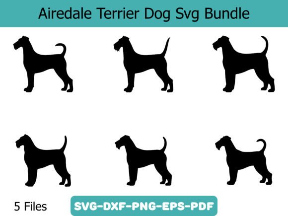 Airedale Terrier Dog SVG Bundle