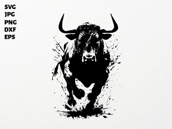 Charging Bull SVG for Cricut Sublimation