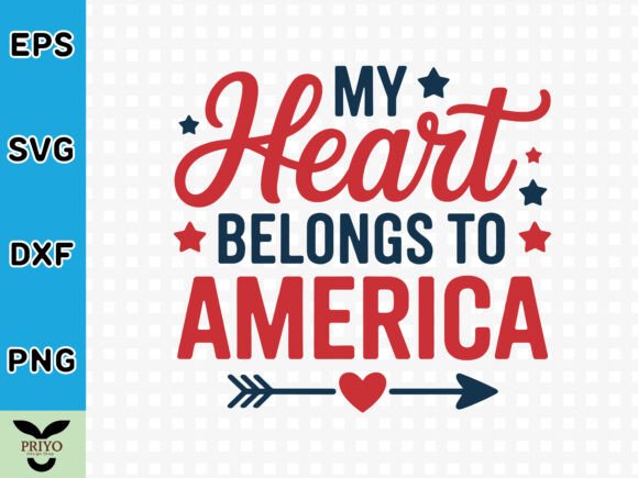 My Heart Belongs to America SVG