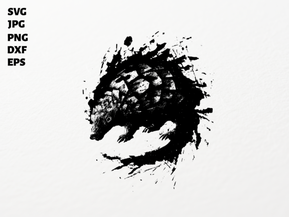 Pangolin Grunge Art SVG for Cricut