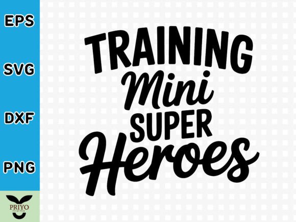Training Mini Super Heroes SVG